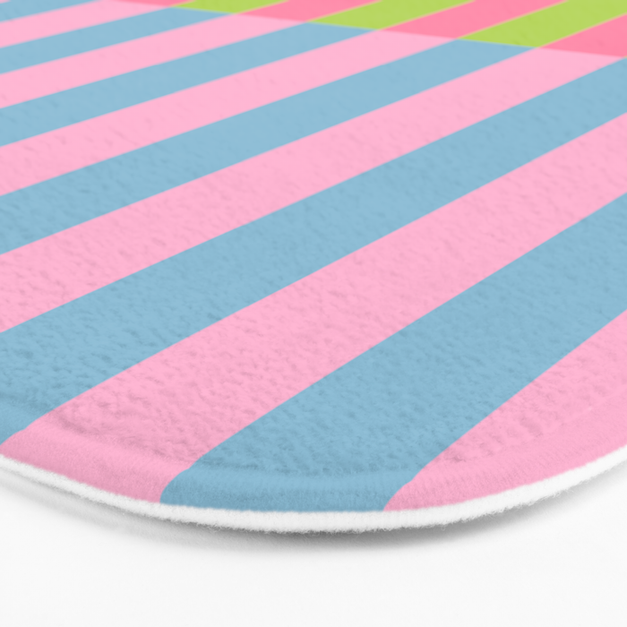 Vibrant color block pattern Bath Mat Gallery Image 3