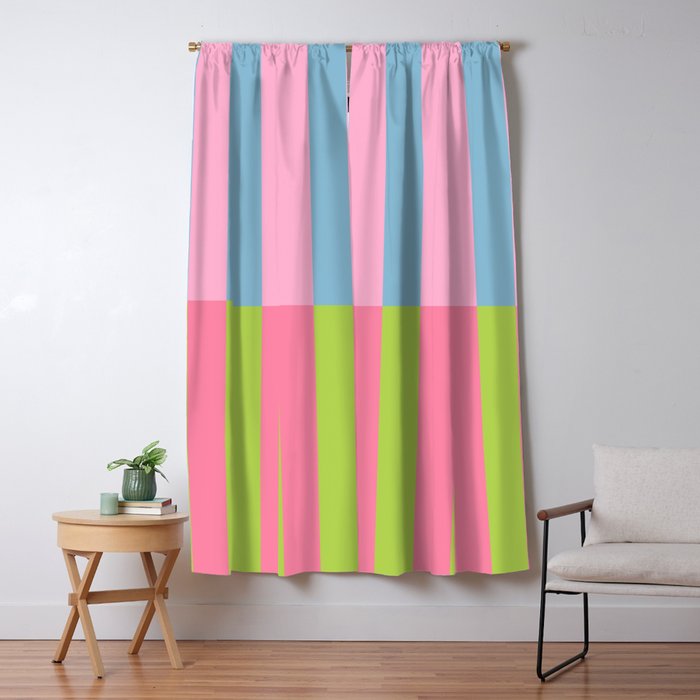 Vibrant color block pattern Window Curtain Gallery Image 5
