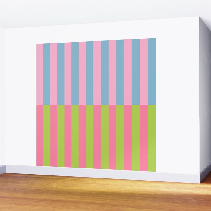 Vibrant color block pattern Wall Mural Gallery Image 2