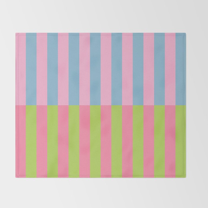 Vibrant color block pattern Throw Blanket Gallery Image 2