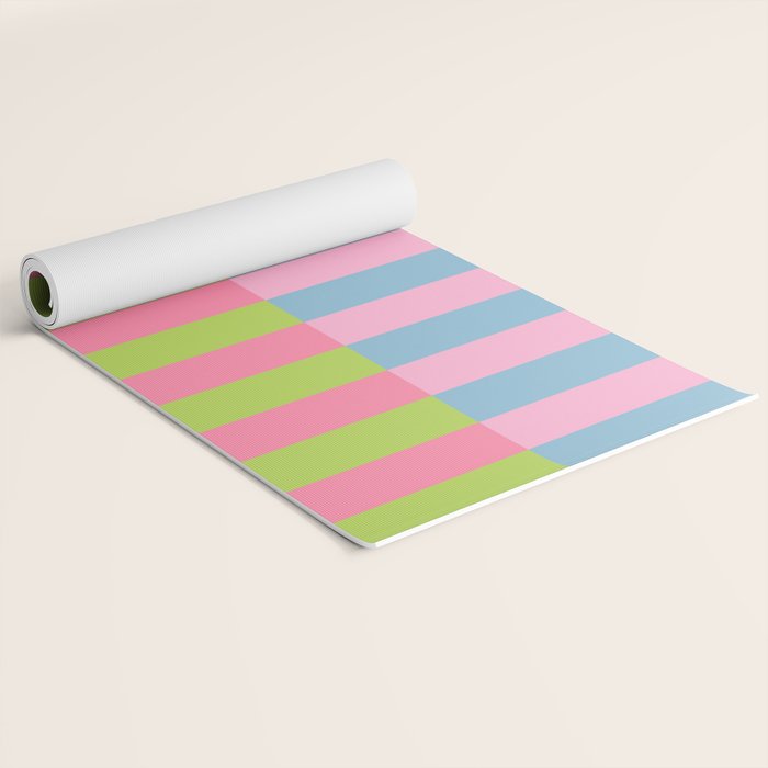 Vibrant color block pattern Yoga Mat Gallery Image 2