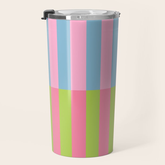 Vibrant color block pattern Travel Mug Gallery Image 3