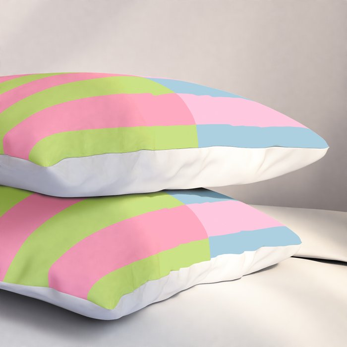 Vibrant color block pattern Pillow Sham Gallery Image 3