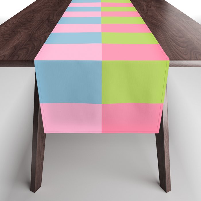 Vibrant color block pattern Table Runner Gallery Image 1