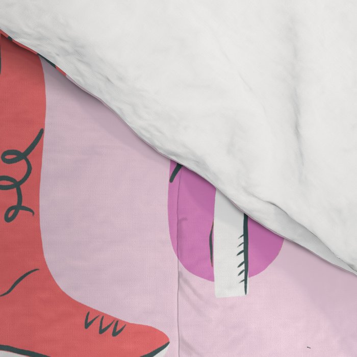 Western Cowboy Boots in red and pink Comforter Gallery Image 4