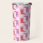 Western Cowboy Boots in red and pink Travel Mug Gallery Image 2