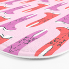 Western Cowboy Boots in red and pink Bath Mat Gallery Image 3