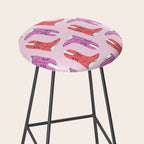 Western Cowboy Boots in red and pink Stool Gallery Image 2