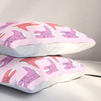 Western Cowboy Boots in red and pink Pillow Sham Gallery Image 3
