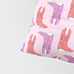 Western Cowboy Boots in red and pink Pillow Sham Gallery Image 4