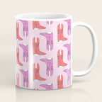 Western Cowboy Boots in red and pink Coffee Mug Gallery Image 1