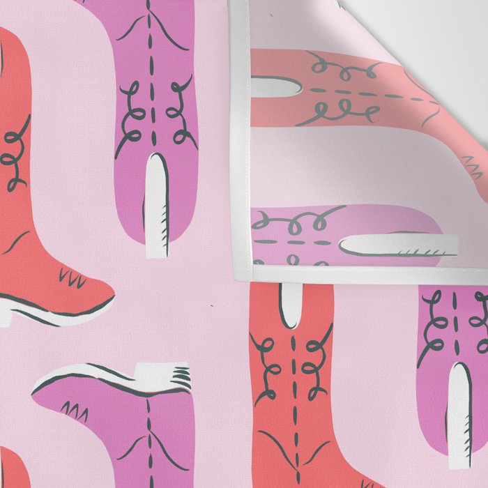 Western Cowboy Boots in red and pink Wall Tapestry Gallery Image 3