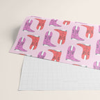 Western Cowboy Boots in red and pink Wrapping Paper Gallery Image 2