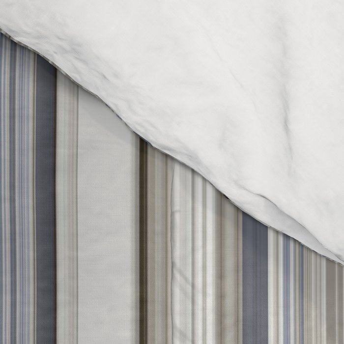 Blue grey Tan Stripes Comforter Gallery Image 4