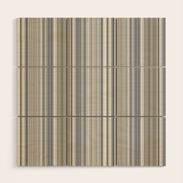 Blue grey Tan Stripes Wood Wall Art Gallery Image 1