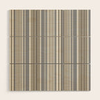 Blue grey Tan Stripes Wood Wall Art Gallery Image 1