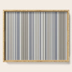 Blue grey Tan Stripes Serving Tray Gallery Image 1