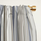 Blue grey Tan Stripes Window Curtain Gallery Image 2