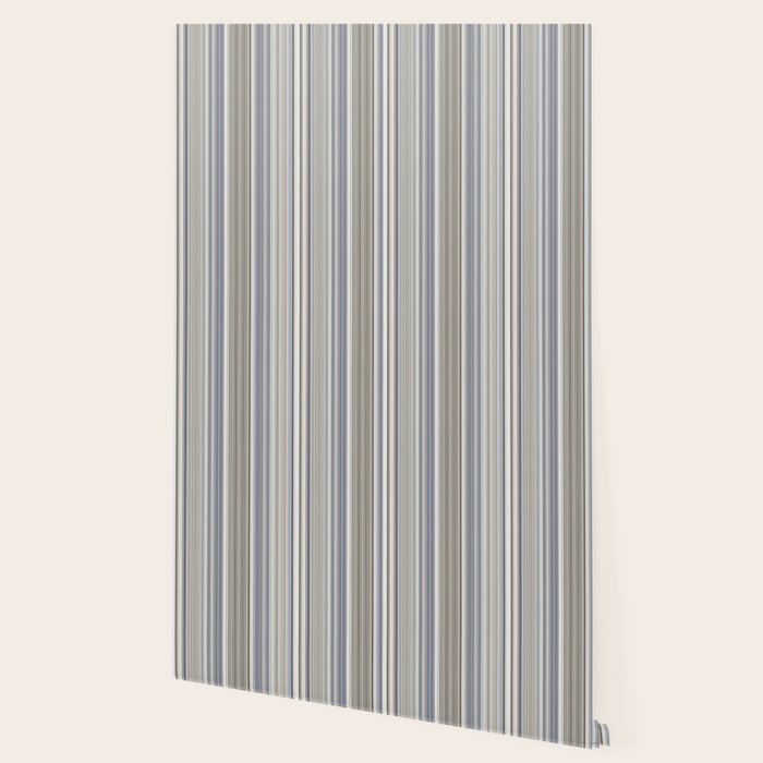Blue grey Tan Stripes Wallpaper Gallery Image 2