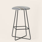 Blue grey Tan Stripes Stool Gallery Image 1