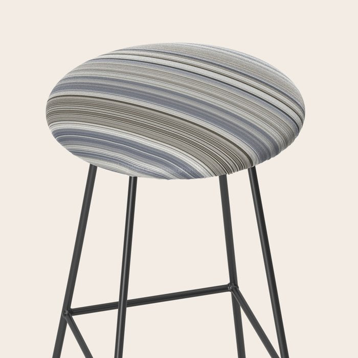 Blue grey Tan Stripes Stool Gallery Image 2