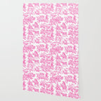 Fuschia Pink Toile de Jouy Wallpaper Gallery Image 2
