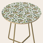 Little Sloth Hanging Around, Cute Sloth Print, Gray and Green, Hand-Drawn Sloth Side Table Gallery Image 2
