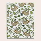 Little Sloth Hanging Around, Cute Sloth Print, Gray and Green, Hand-Drawn Sloth Notebook Gallery Image 4