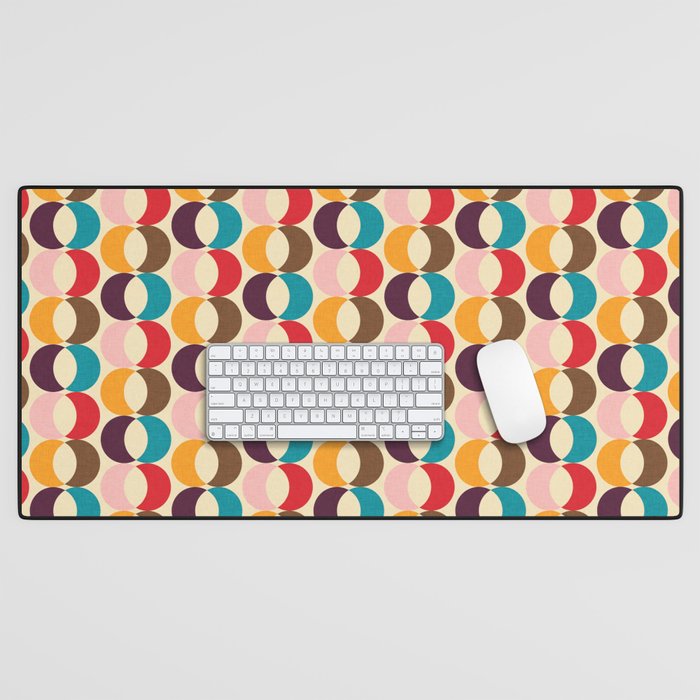 Mid Century Modern Circles Desk Mat Gallery Image 1