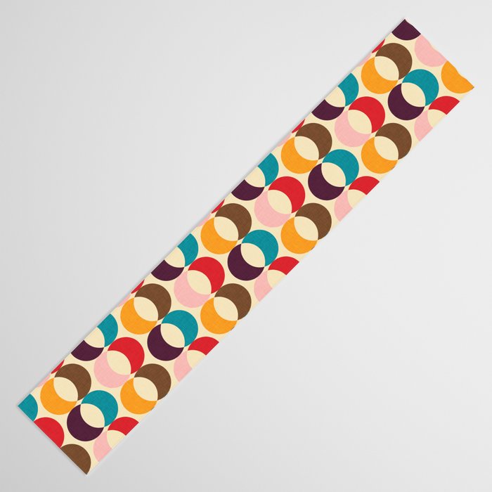 Mid Century Modern Circles Table Runner Gallery Image 3