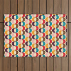 Mid Century Modern Circles Outdoor Rug Gallery Image 1