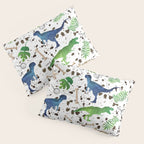 Watercolor Dinosaurs Pillow Sham Gallery Image 3