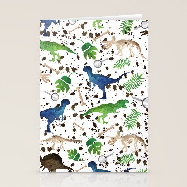 Watercolor Dinosaurs Stationery Card Gallery Image 2