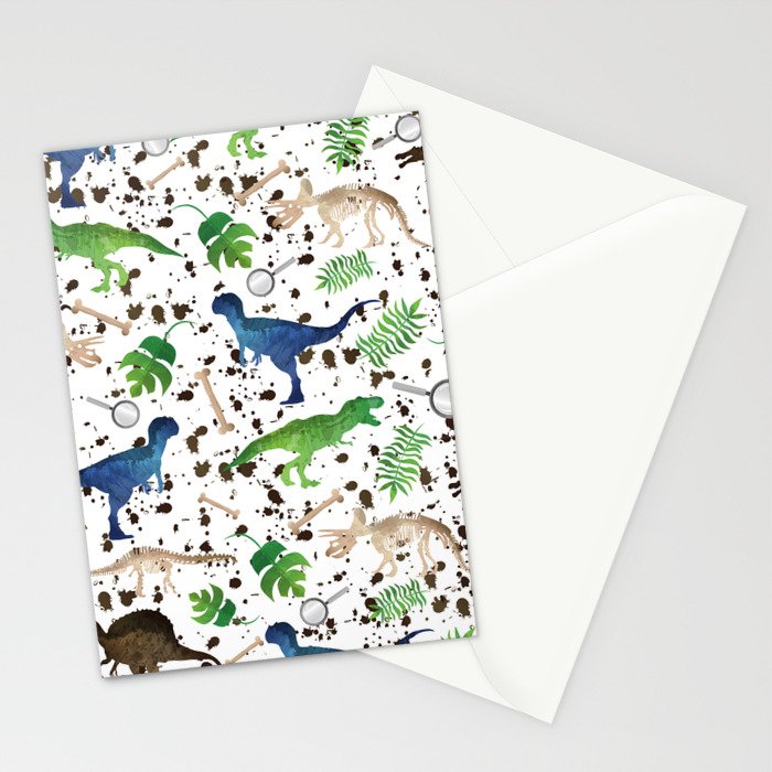 Watercolor Dinosaurs Stationery Card Gallery Image 2