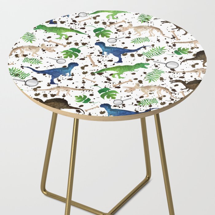 Watercolor Dinosaurs Side Table Gallery Image 2