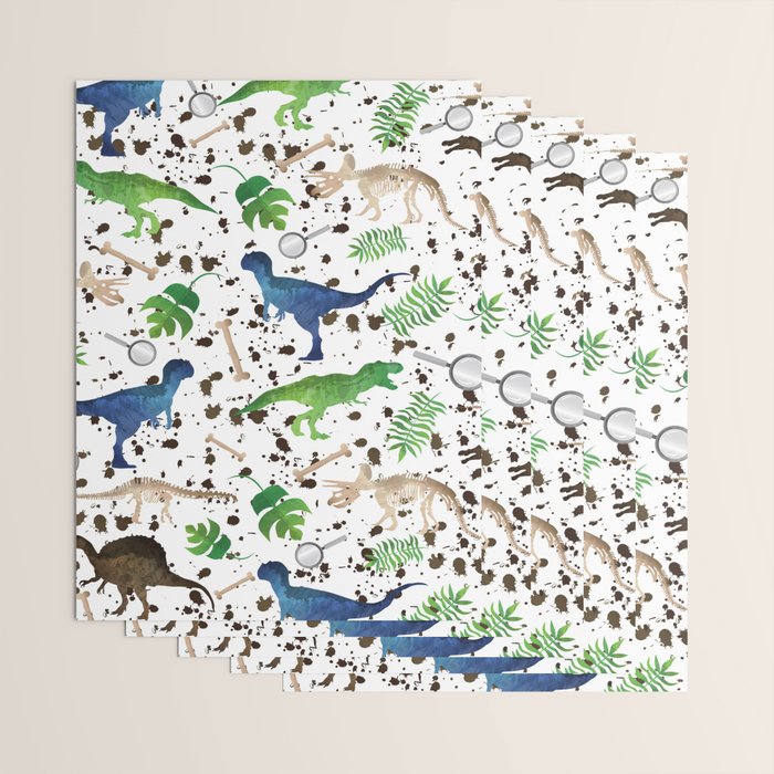 Watercolor Dinosaurs Wrapping Paper Gallery Image 3