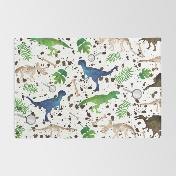 Watercolor Dinosaurs Rug Gallery Image 2
