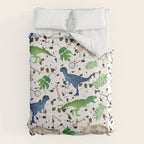 Watercolor Dinosaurs Duvet Cover Gallery Image 6