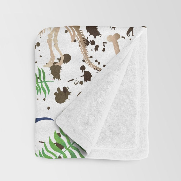 Watercolor Dinosaurs Throw Blanket Gallery Image 3