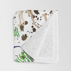 Watercolor Dinosaurs Throw Blanket Gallery Image 3