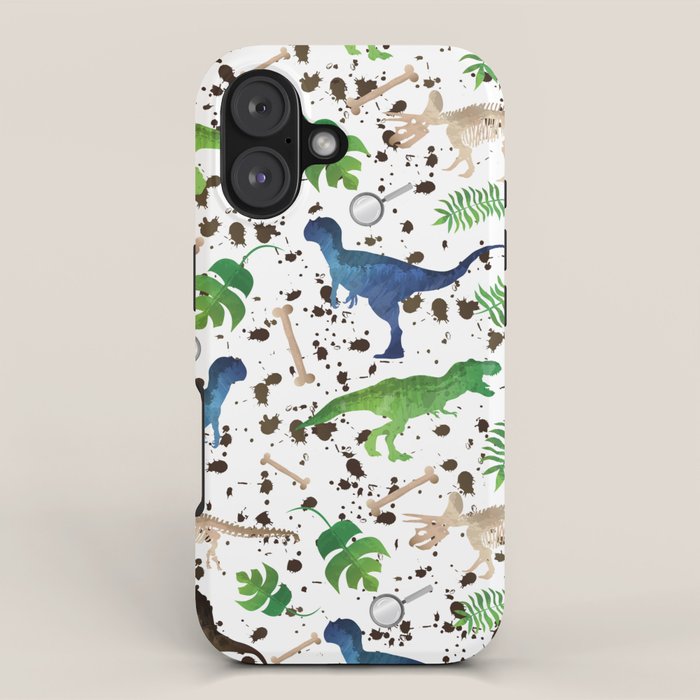 Watercolor Dinosaurs iPhone Case Gallery Image 1