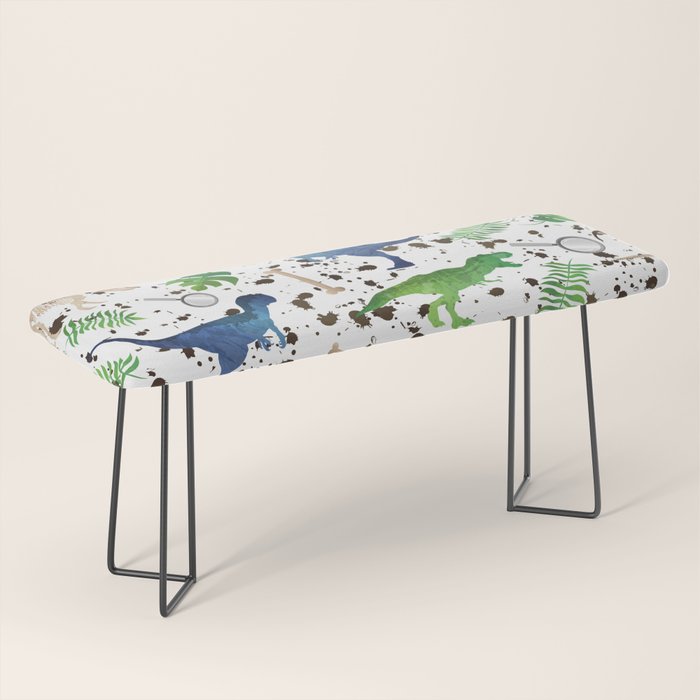 Watercolor Dinosaurs Bench Gallery Image 1