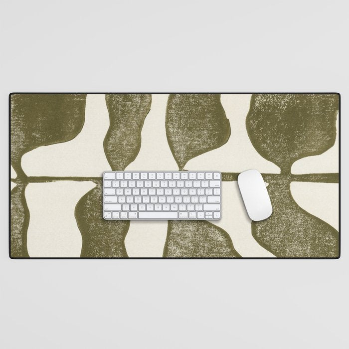 Linocut Plant Desk Mat Gallery Image 1
