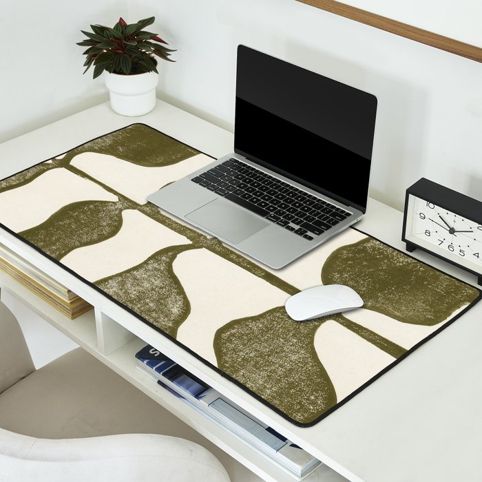 Linocut Plant Desk Mat Gallery Image 2