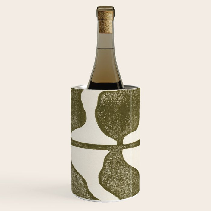 Linocut Plant Wine Chiller Gallery Image 3