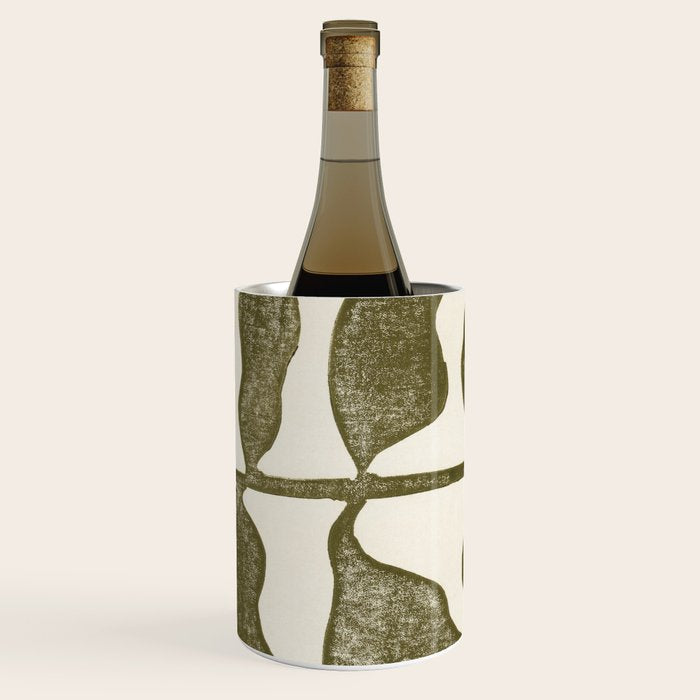 Linocut Plant Wine Chiller Gallery Image 1