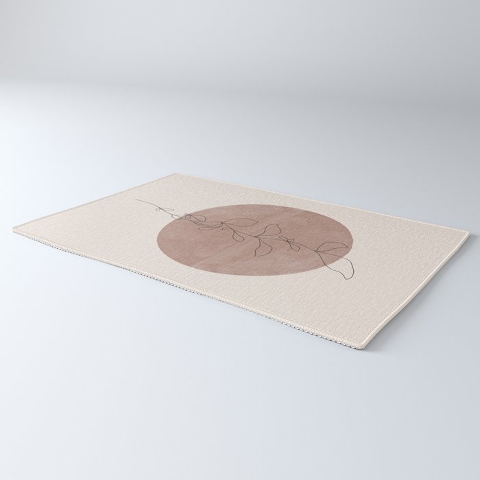 Sun and Flowers Line Art Rug Gallery Image 3