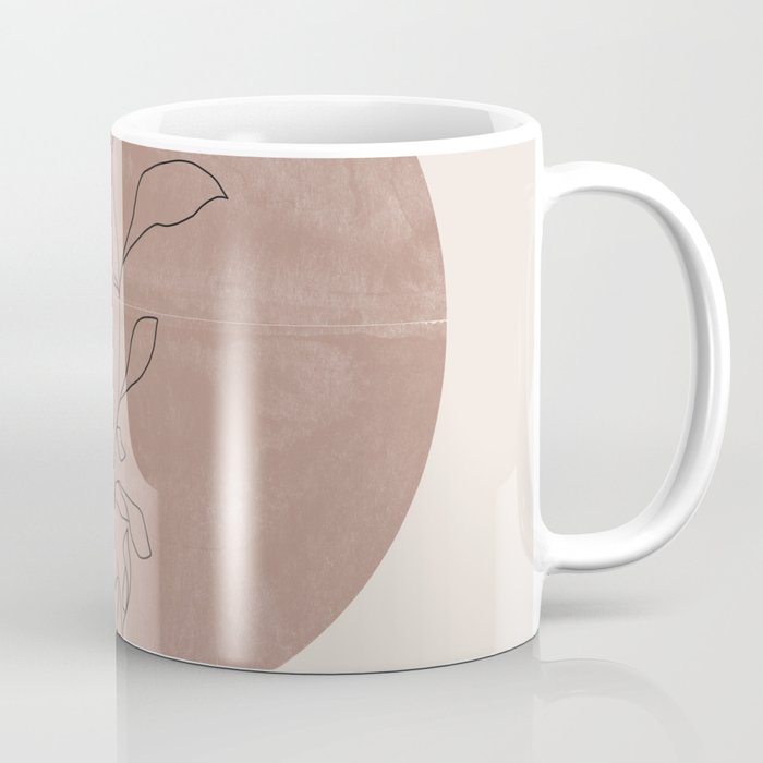 Sun and Flowers Line Art Coffee Mug Gallery Image 1