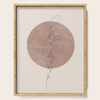 Sun and Flowers Line Art Serving Tray Gallery Image 1