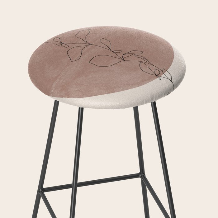 Sun and Flowers Line Art Stool Gallery Image 2